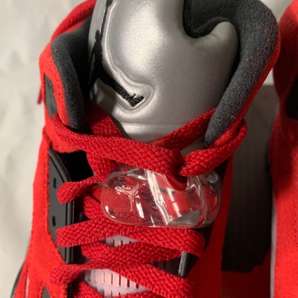 Nike Air Jordan Retro 5 ‘Raging Bull’ Varsity Red Suede 9 - Picture 8 of 10